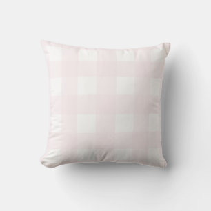Licht Baby Roze en Witte Extra Grote Gingham. Kussen