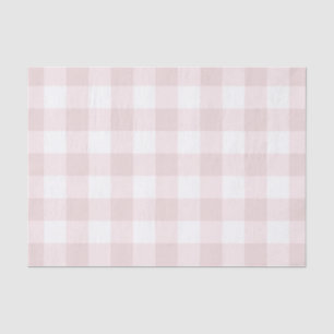 Licht Baby Roze Perzik Schotse Plaid Patroon Print Tissuepapier