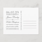 Licht beige script Bewaar de datum Aankondigingskaart (Achterkant)