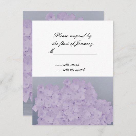 Licht beluchtingsmiddel Hydrangea Reply Kaart (Voorkant / Achterkant)