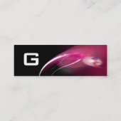 LICHT BIRD MONOGRAM Levendig zwart rood Mini Visitekaartje (Achterkant)