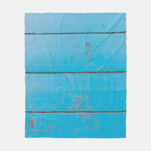 Licht blauw aquamarine vers  hout, stoffige bloem fleece deken
