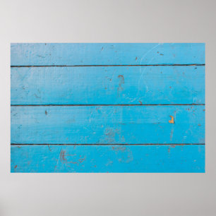 Licht blauw aquamarine vers hout, stoffige bloem poster