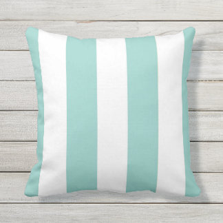 Licht blauw Awning Stripes Sierkussen buitenshuis