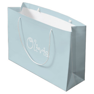 Licht blauw Baby shower Gift Bag Groot Cadeauzakje
