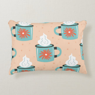 Licht Blauw Beker Naadloos Patroon. Accent Kussen