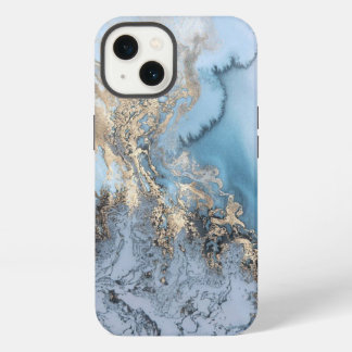 Licht blauw en goudmarmer iPhone 6/6-Hoesje 13 Hoesje