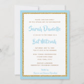 Licht blauw en goudzand kaart (Voorkant)