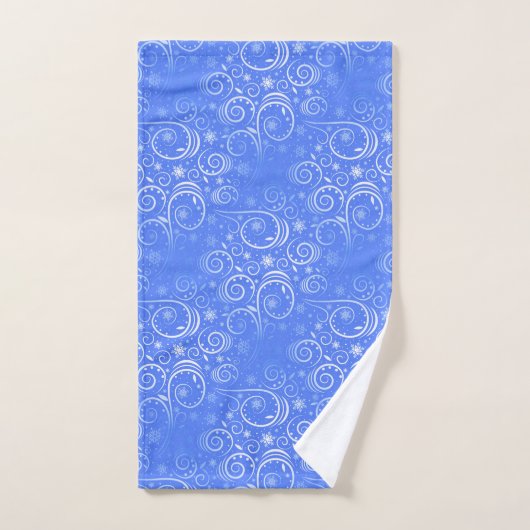 Licht blauw en wit Arctisch Zwirl Bad Handdoek (Handdoek)