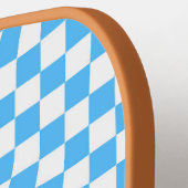 Licht blauw en wit Gecontroleerd Controlebord Patr Pickleball Paddle (Links Detail)