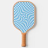 Licht blauw en wit Gecontroleerd Controlebord Patr Pickleball Paddle (Achterkant)