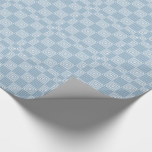 Licht blauw en wit Japans afdrukken Cadeaupapier (Hoek)