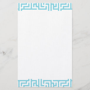 Licht blauw en wit labyrint briefpapier
