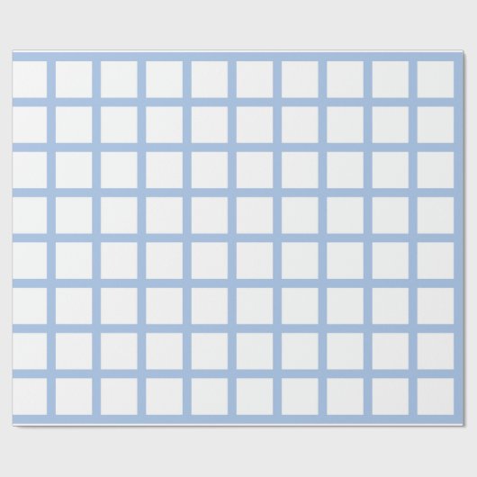 Licht blauw en wit vierkant verpakt papier (Vlak)