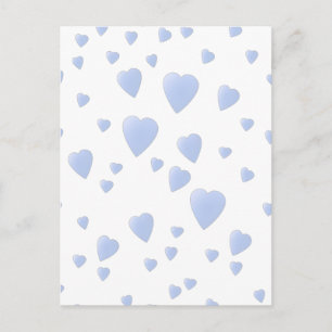 Licht blauw en witte liefde harten patroon. briefkaart