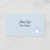 Licht blauw en witte Visitekaartjes (Achterkant)