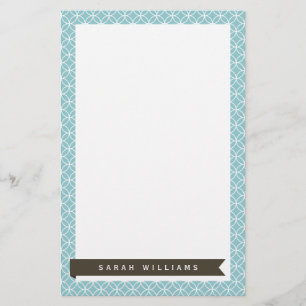 Licht blauw Fancy cirkels Patroonbakkerij Briefpapier