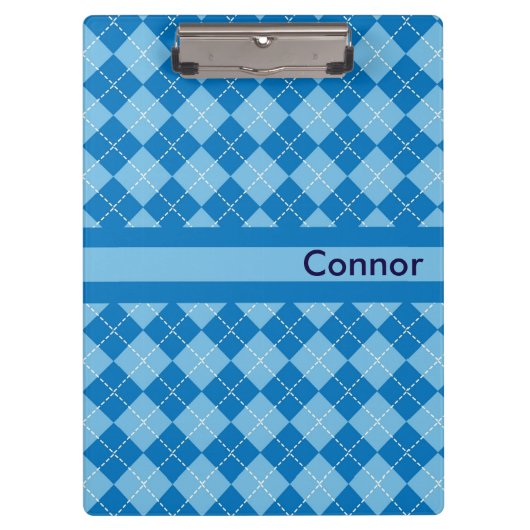 Licht blauw, gepersonaliseerd klembord (Voorkant)