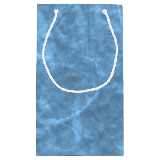 Licht blauw getextureerd papier klein cadeauzakje (Achterkant)