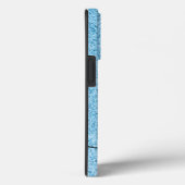 Licht Blauw Glitter Bokeh Aangepaste Monogram en N Case-Mate iPhone Case (Achterkant / Rechts)