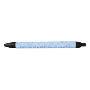 Licht blauw glitter en spuiten zwarte inkt pen