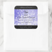 Licht blauw Glitter Product Packaging-Logo Vierkante Sticker (Tas)