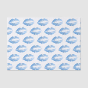 Licht blauw glitterkustpatroon tissuepapier