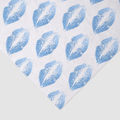 Licht blauw glitterkustpatroon tissuepapier (Detail)