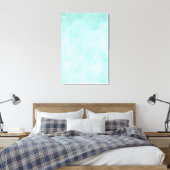 Licht blauw groen Waterverf papier Achtergrond lee Canvas Afdruk (Insitu (Slaapkamer))