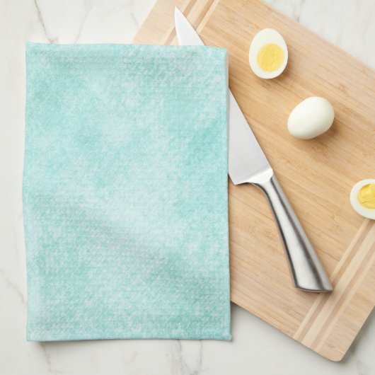Licht blauw groen Waterverf papier Achtergrond lee Theedoek (Quarter Fold)