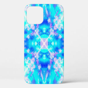 Licht blauw kaleidoscooppatroon Hoesje-Mate iPhone 12 Hoesje
