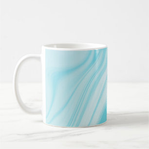 Licht blauw marmerpatroon koffiemok