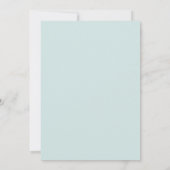 Licht blauw Modern Eenvoudige Uitnodiging van het (Achterkant)