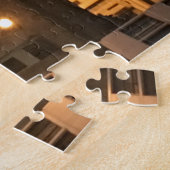 Licht blauw op legpuzzel (Zijkant)