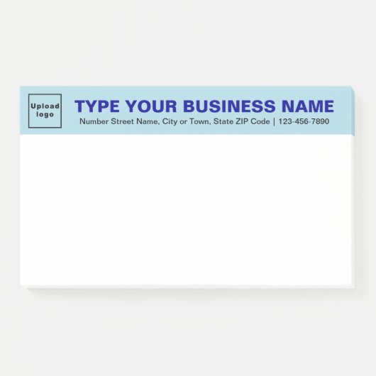 Licht blauw opschrift Grote advertentie Post-it® Notes (Voorkant)