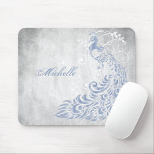 Licht Blauw Peacock Persoonlijke Mousepad Muismat