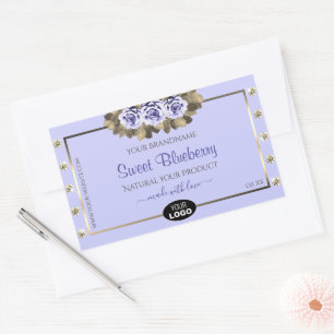 Licht blauw product Etiketten Blauwe Rozen Juwelen