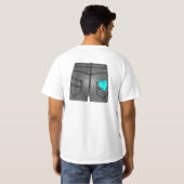 Licht blauw, recht Shirt (Achterkant volledig)