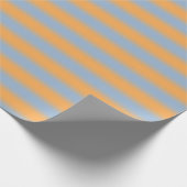 Licht blauw tot Oranje verloop Zacht Stripes Cadeaupapier (Hoek)