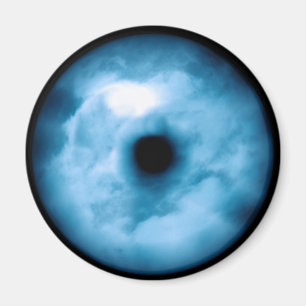 Licht blauw, troebel oog magneet