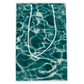 Licht blauw Wavy Rippling Fire Water Medium Cadeauzakje (Voorkant)