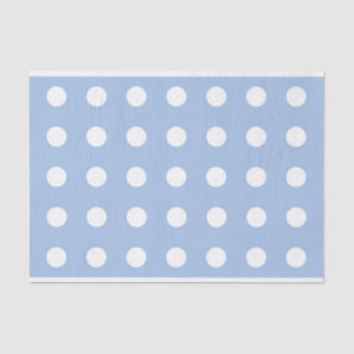 Licht blauw weefselpapier met witte pooldots tissuepapier