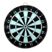 Licht blauw, wit en zwart dartboard dartbord (Voorkant)