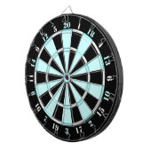 Licht blauw, wit en zwart dartboard dartbord (Voorkant Rechts)