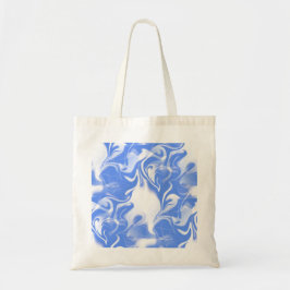 Licht Blauw Witte Warp Tote Bag
