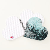 Licht blauw zwart tropisch patroon notitieboek (Binnen)