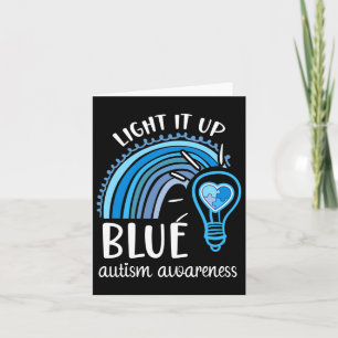 Licht blauwe autisme op Rainbow Pu Kaart