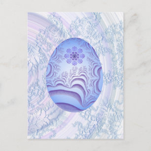 Licht blauwe en Paarse gekleurde eieren Briefkaart