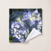 Licht blauwe hydrangeventilator bad handdoek (Wasdoekje)