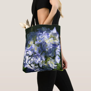 Licht blauwe hydrangeventilator draagtas